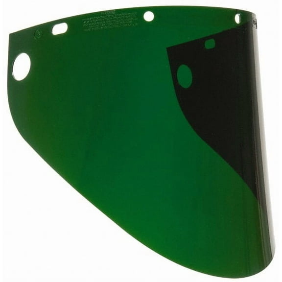 Radnor 9'' X 15 1/2'' X .060'' Green Shade 3 Polycarbonate Faceshield