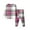 Pink, variant on Hienoo Toddler Girls Pajamas Set Plaid Long Sleeve Top and Pants Sleepwear Nightwear