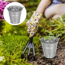 Pawsdot Small Tin Pails Galvanized Steel Home Use 1Pack