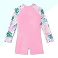 thumbnail image 6 of Gubotare Tween Girls One Piece Rash Guard Swimsuits for Girl Long Sleeve Bathing Suits with UPF 50+ Sun Proctection Sunsuits 8-12Years,Pink 10-11 Years, 6 of 6