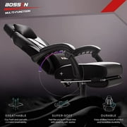 Waleaf Gaming Chair with Footrest, Ergonomic Gamer Gear Gaming Chair for Adult with Lumbar Massage