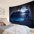 thumbnail image 4 of DaShan Moon Ocean Tapestry Wall Hanging,Fantasy Galaxy Backdrop for Dorm Living Room Bedroom Decor 40x30 Inches, 4 of 5