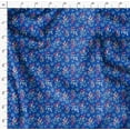 thumbnail image 4 of Soimoi Tissu Crêpe de Rayonne Bleu Flocon de Neige & Baies Rouges Imprimé Tissu au Mètre 46 Pouces de Large, 4 of 6