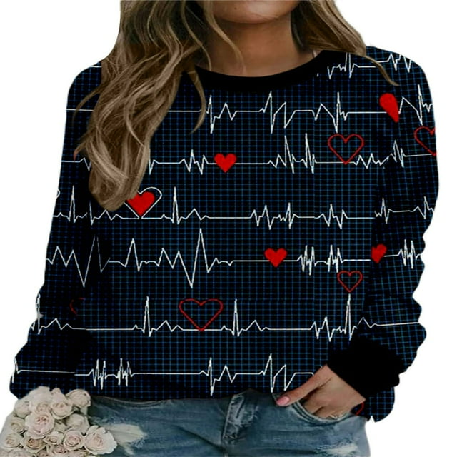 PENGXIANG Sweat-Shirts de Jour pour Femme à Manches Longues