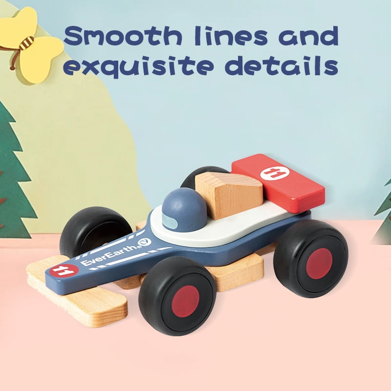 Wooden Racing Car Kit Toy, Car Assembly Model Educational Toy, Halloween, Christmas, Birthday Children's Gift, Classic Toy Car Set