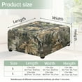 thumbnail image 7 of Xoenoiee Hunting Camo Forest Print Stretch Square Ottoman Cover Folding Storage Stool Furniture Protector Soft Square Slipcover with Elastic Bottom, S, 7 of 7