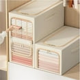 thumbnail image 1 of Caja plegable de algodón y lino - Organizador de armario de gran capacidad para armario, ropa y almacenamiento en casa, 1 of 1