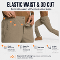 thumbnail image 4 of MASKERT Mens Hiking Pants Lightweight Cargo Pants Quick Dry Water Resistant Stretchy Straight Leg Travel Pant, 4 of 8