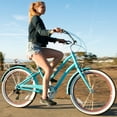 thumbnail image 5 of sixthreezero Every journey Women's 7-Speed Step-Through Hybrid Cruiser Bicycle, 26 In. Wheels and 17.5 In. Frame, Teal, 5 of 8