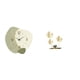 thumbnail image 1 of Reloj de pared silencioso, reloj de pared nórdico, figura decorativa, estatua de flores y hojas de metal, escultura decorativa hecha con hierro y tabl, 1 of 8