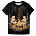 thumbnail image 5 of TOWED22 Halloween Shirts for Women T Shirt Holiday Ghost Graphic Crewneck Short Sleeve Tee Tops(Beige,XXL), 5 of 6