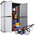 thumbnail image 3 of Rimax Casual Tall Polypropylene Resin Garden Shed, Grey and Black, 3 of 4