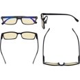thumbnail image 3 of Eyekepper Blue Light Blocking Reading Glasses with Yellow Filter Lens - Computer Readers Men Women - Black +2.00, 3 of 6