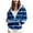 Blue, variant on Towmus Fall Clothes For Women Zip Up Long Sleeve Hooded Sweatshirts With Pocket Drawstring，Striped Long Sleeve Gradient Hoodies XS-6XL