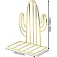 thumbnail image 2 of Bookends Metall Cactus Bookends Supports Decorative Gold (2 Pairs), 2 of 6