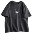 thumbnail image 2 of Camiseta de ganso Silly para mujer, ropa de moda Unisex, algodón, manga corta, Tops de ganso Fuuny, ropa estética, Verano, 2 of 4