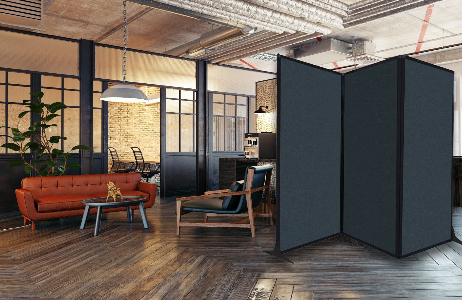 QuickWall Folding Portable Partition - 8'4" x 5'10" - SoundSorb