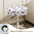 thumbnail image 4 of ZIATUBLE Butterfly Bar Stool Cover Cushion Stretch Circle Chair Slipcover 12"-14" Foldable Stool Seat Cover Protector 2 Packs with Elastic Bottom Slipcover Replacement Accessories Indoor, 4 of 6