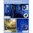 thumbnail image 3 of Luces solares en cadena BHCLIGHT 200 LED 80 m azul y blanco, paquete de 2, 3 of 7