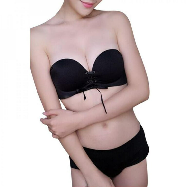 Invisible Silicone Bra Clear Strap Multiway Strapless Front Closure A B C D  Size SB-0372