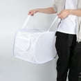 thumbnail image 2 of Unique Bargains 1 Pc Folding Single Layer Laundry Basket for Laundry Room 22.83"x14.17"x14.17" White, 2 of 6