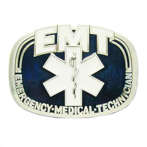 EMT Emergency Medical Antique Silver Vintage Style Belt Buckle also Stock in US