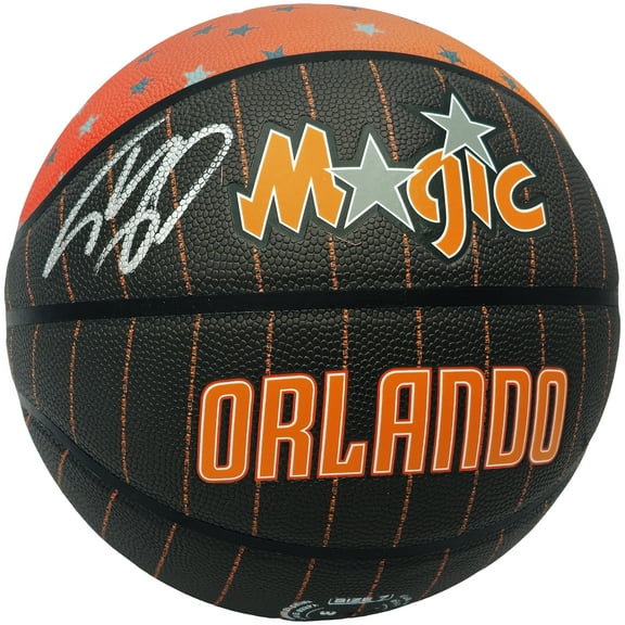 Shaquille Shaq O'Neal Autographed 75th Anniversary City Edition Basketball Orlando Magic Beckett BAS Witness 235721