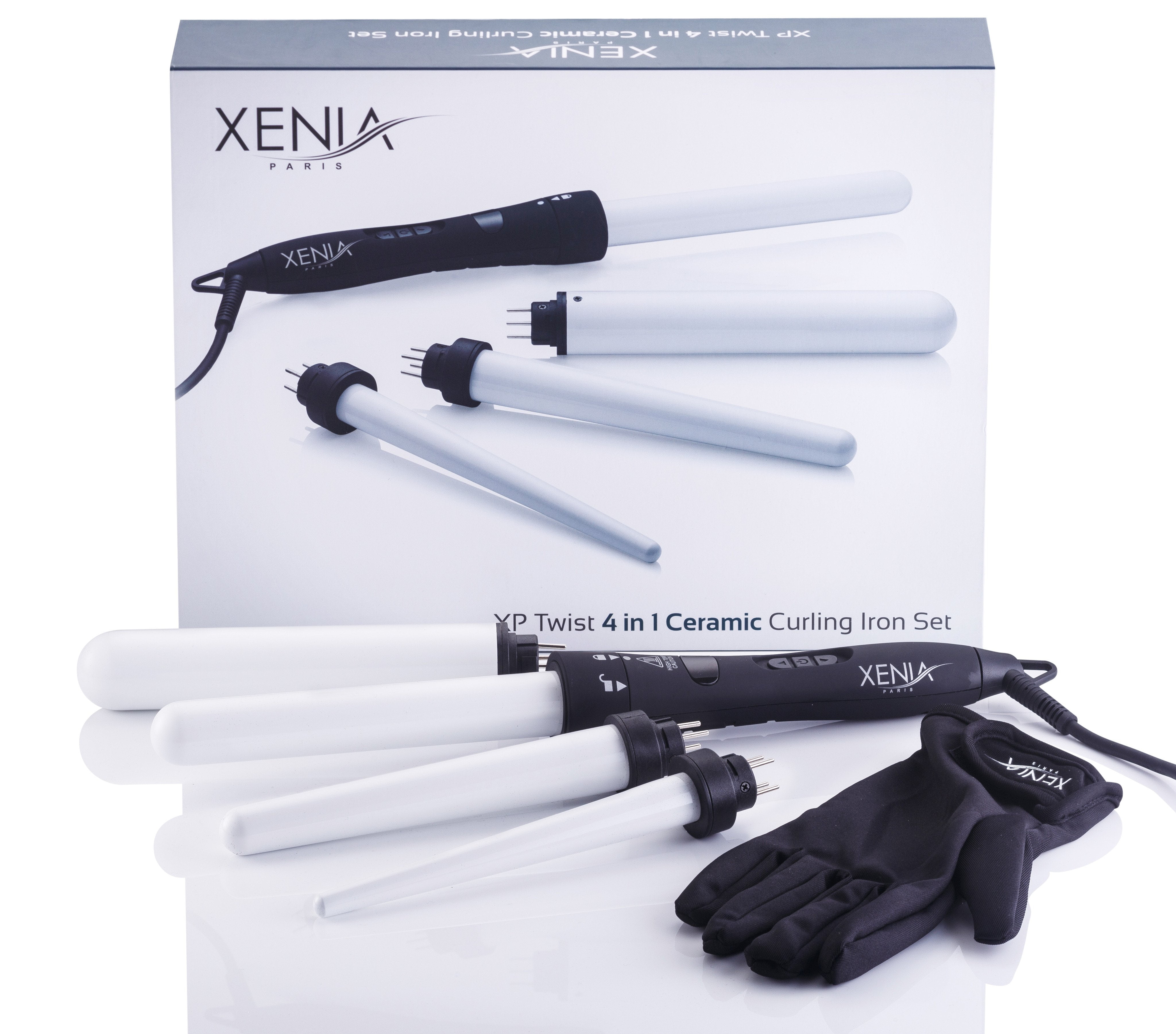Xenia Paris XP Twist 4-in-1 Professional Ceramic Curling Iron Set