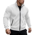 thumbnail image 3 of Vetsdori Mens Long Sleeve T-Shirts Jacket Outdoor Zipper Winter Fashion Stand-up collar Plain Casual Tops for Men, 3 of 9
