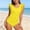 Yellow, variant on Girls Swimsuit Black 1 Piece Swimsuit Sleeveless Rash Guard Sport Cute Swimwear Bathing Suits 13-14 Years