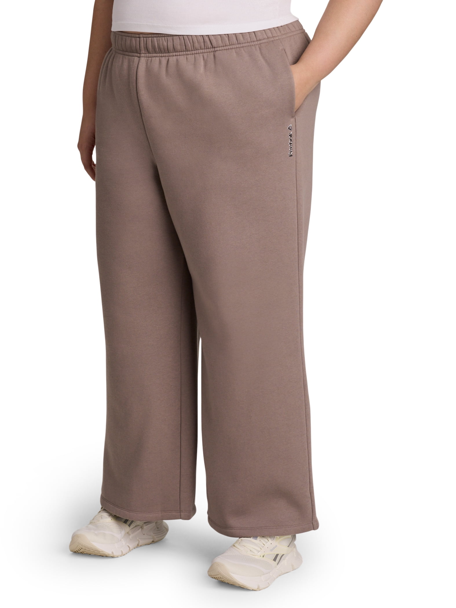 Reebok Women's and Women's Plus Game Day Fleece Wide Leg Pant, Sizes XS-4X