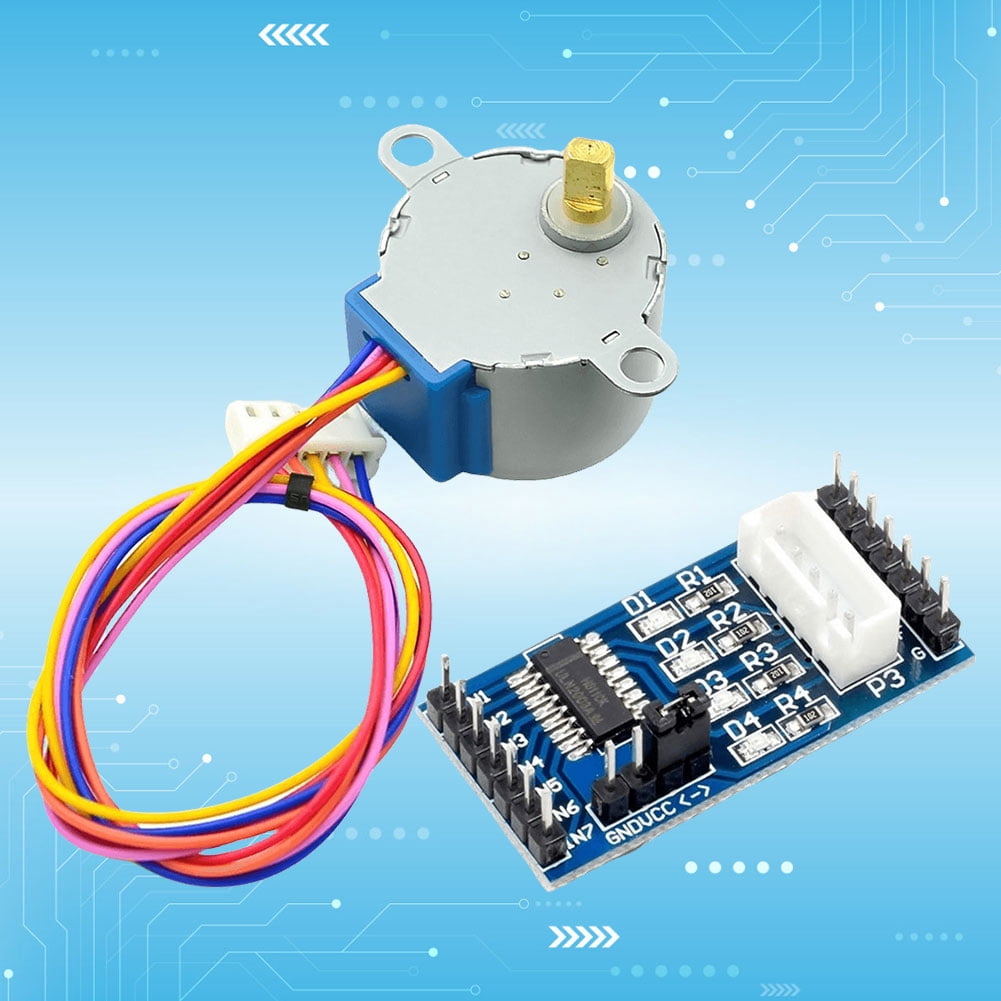 5V 28BYJ-48 Stepper Motor with ULN2003 Driver Board Kit, 4-Phase Stepper  Motor Driver Set for Arduino DIY Projects (Blue Board Set) - Walmart.com