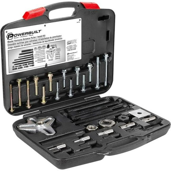 Master Harmonic Balancer Puller & Pulley Installer Kit, Black
