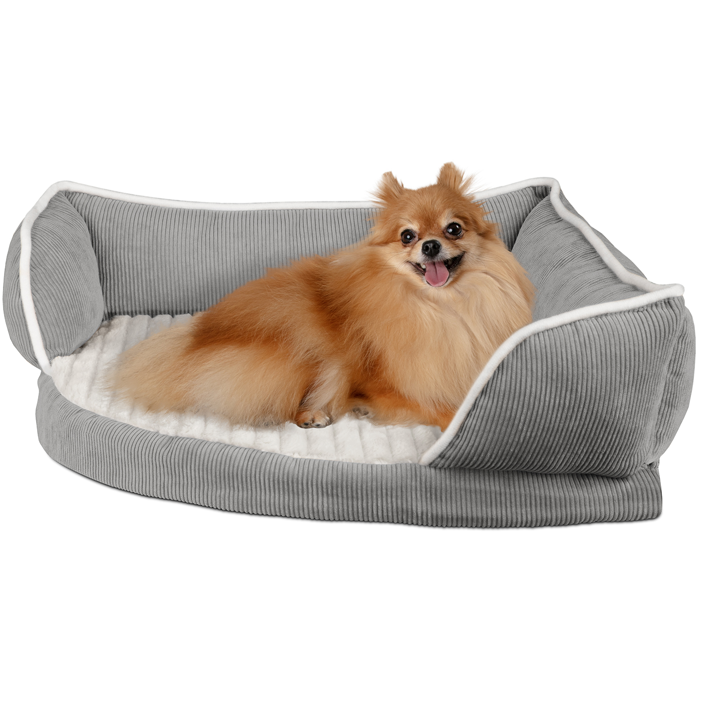 Paws & Pals Pet Bed Triangle Corner with Inner Cushion For Dogs Cats