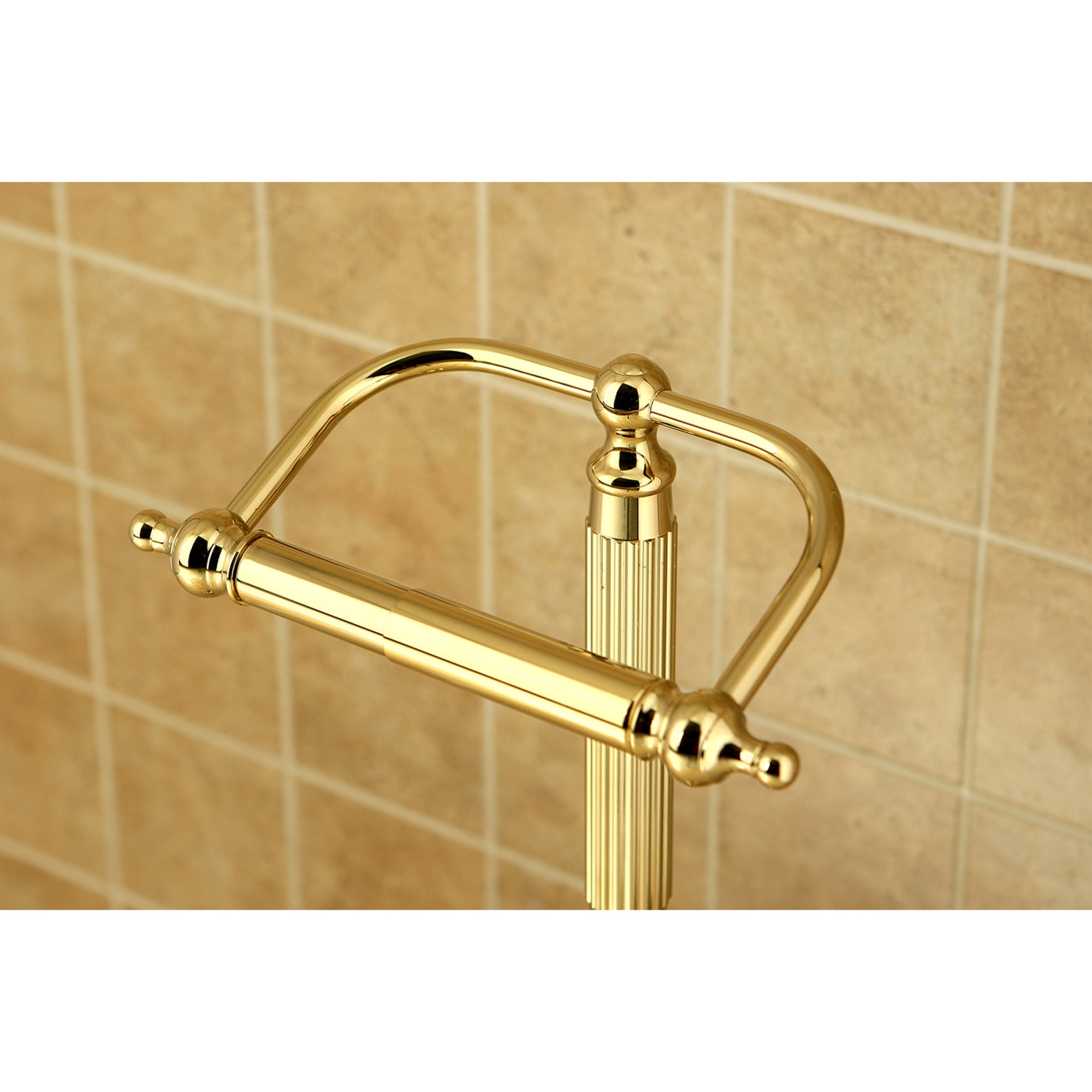 Kingston Brass CC2102 Freestanding Toilet Paper Holder in Polished Brass
