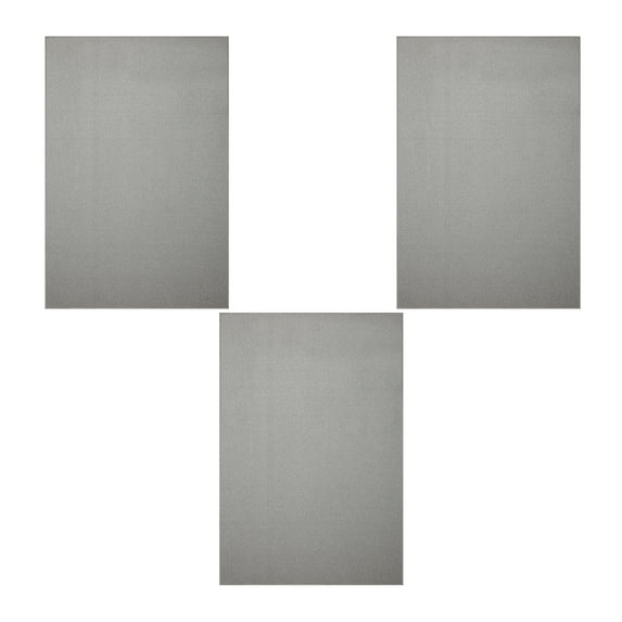 Furnish My Place Abstract Contemporary Striped Pattern Modern Plush Two Tone High Low Pattern Rug Carpet, Pet-Friendly Carpet, Made in USA - Iconic Grey, 2' x 3' Rectangle - Set of 3