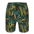 thumbnail image 4 of Naloa Jungle Leopard Yellow Men's Beach Shorts, Surfing shorts, Swim trunks, Quick Dry Swim Trunks for Surfing Beach Fun - X-Large, 4 of 9