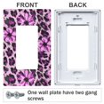 thumbnail image 3 of Yayeee Rocker Switch Wall Plate 3-Gang 6.5"x4.6" Home Decorative Outlet Cover, Purple Floral Leopard Pattern, 3 of 6