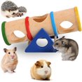 thumbnail image 1 of Túnel de animales pequeños, túnel de roedores, túnel de hámster, túneles de hurón, túnel de hámster de madera, columpio para mascotas, para conejos, erizos, ratas, chinchillas TUNC Sencillez, 1 of 5