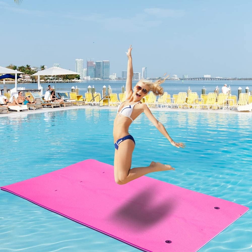 3 Layer Floating Water Pad, Foam Water Floating Mat for Pool Lake River