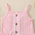 thumbnail image 5 of NOLDARES Toddler Baby Girl Summer Clothes Ruffle Knit Sleevelesss T-Shirt Tee Tops + Shorts Cute Outfits Set(Pink,6-12 Months), 5 of 7