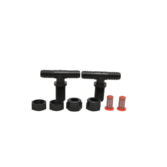 Valley Industries Polypropylene Tee Nozzle Body Kit - 11/16" MPS x 1/2" HB, 2 Pack