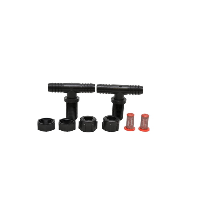 Valley Industries Polypropylene Tee Nozzle Body Kit - 11/16" MPS x 1/2" HB, 2 Pack