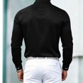 thumbnail image 5 of SAWOBUUN Mens Satin Dress Shirt Long Sleeve Button Down Slim Fit Shirt Formal Casual Business Wedding Shirt, 5 of 5