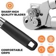 thumbnail image 3 of Manual Can Opener Heavy Duty Smooth Edge, Stainless Steel Safety Side Cut Hand Can Opener with Large Knob Bottle Opener, 3 of 10