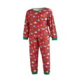 thumbnail image 3 of Famille Pyjama Assorti Ensemble Manches Longues Noël Impression Tops Pantalons de Sommeil Rouge Maman XL, 3 of 7