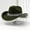 Army Green, variant on Unisex Western Cowboy Hat Rhinestone Fringe Gem Decor Sun Hat For Men Women Party Event Fashion Fedora Cap Headwear