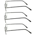 V.W.E. Rectangular Metal Reading Glasses 3 Pairs Spring Hinge
