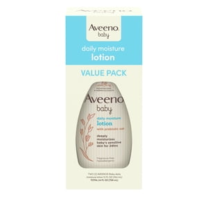 Aveeno Baby Daily Moisture Lotion with Oat, 2-Pack 12 oz