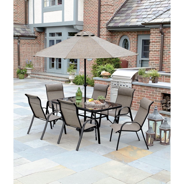 9ft patio umbrella in taupe Living Accents Newport 9 ft. Tiltable Taupe Patio Umbrella
